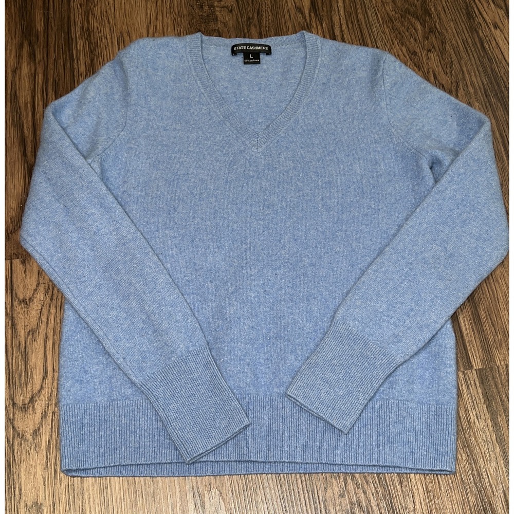 State Pullover 100% cashmere Blue size L